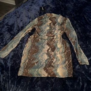Snake print dress